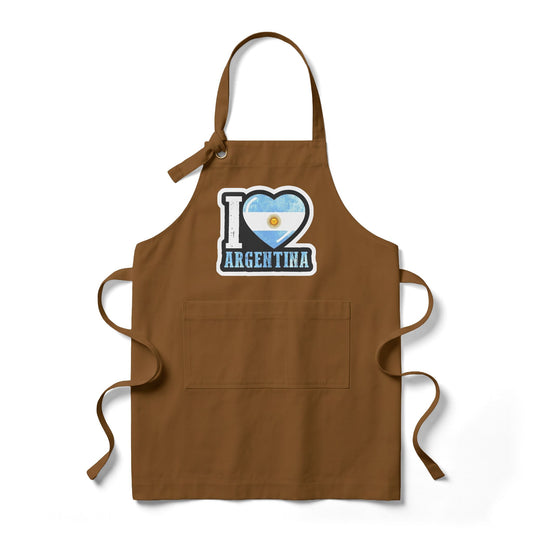 I Love Argentina Heart Graphic Cooking Apron
