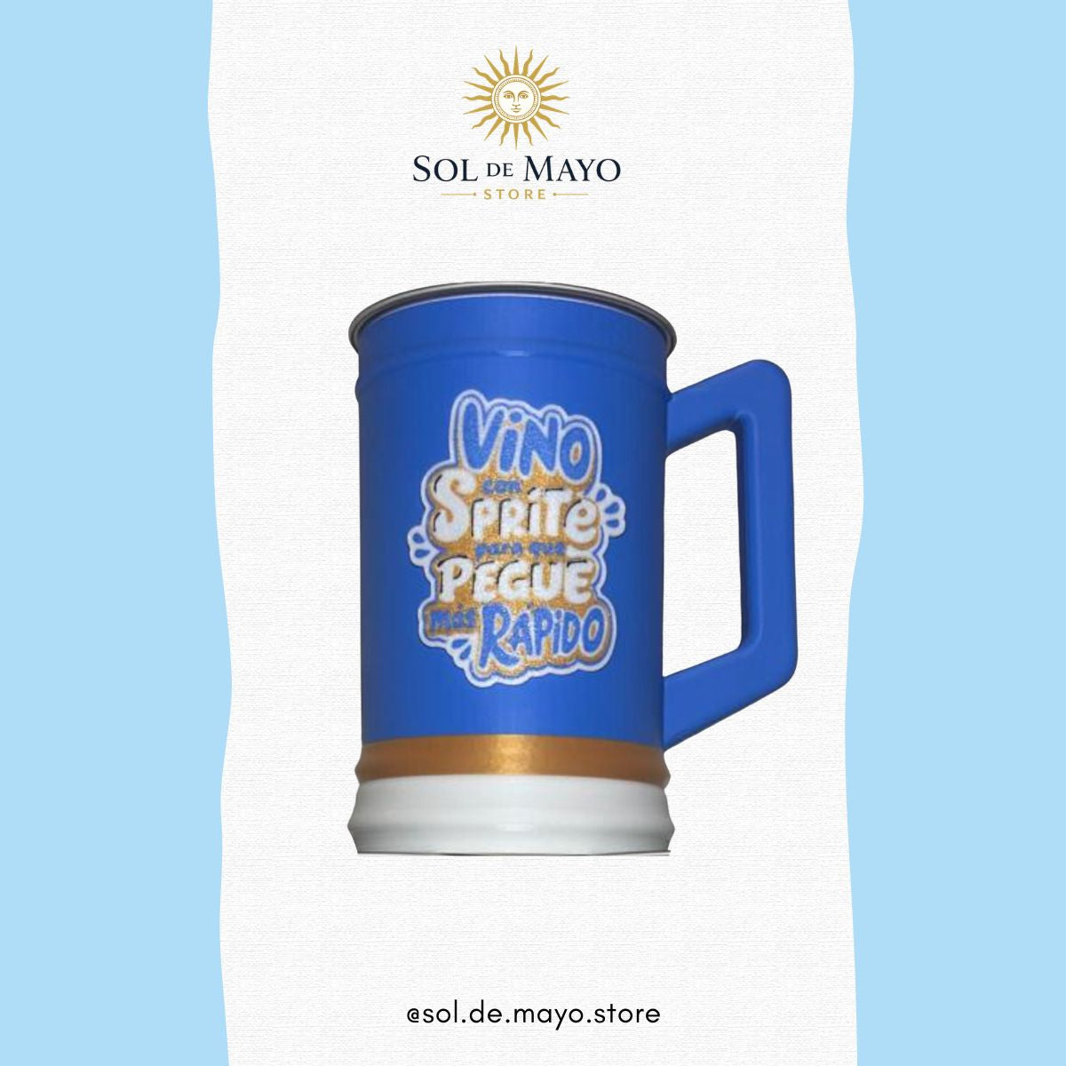 Argentine Soccer Beer Mug – 3D Printed with Aluminum Liner