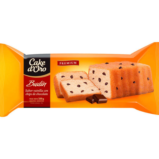 Cake d’Oro Vanilla Budín with Chocolate Chips – 250 g