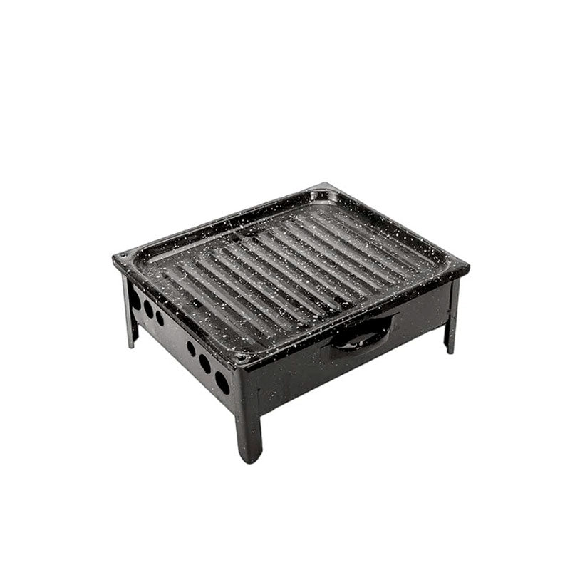 Traditional Argentine Mini Enamel Grill (Parrillita de Mesa) – Portable Tabletop Asado Warmer