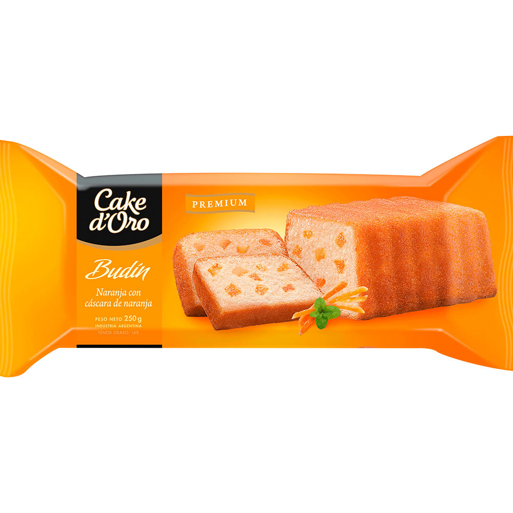 Cake d’Oro Orange Budín with Orange Peel – 250 g