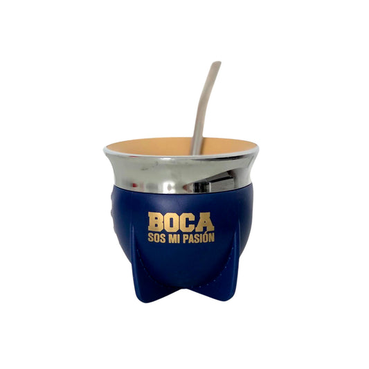 Official Club Atlético Boca Juniors Mate Gourd & Bombilla Gift Set – Premium Torpedo Football Fan Kit