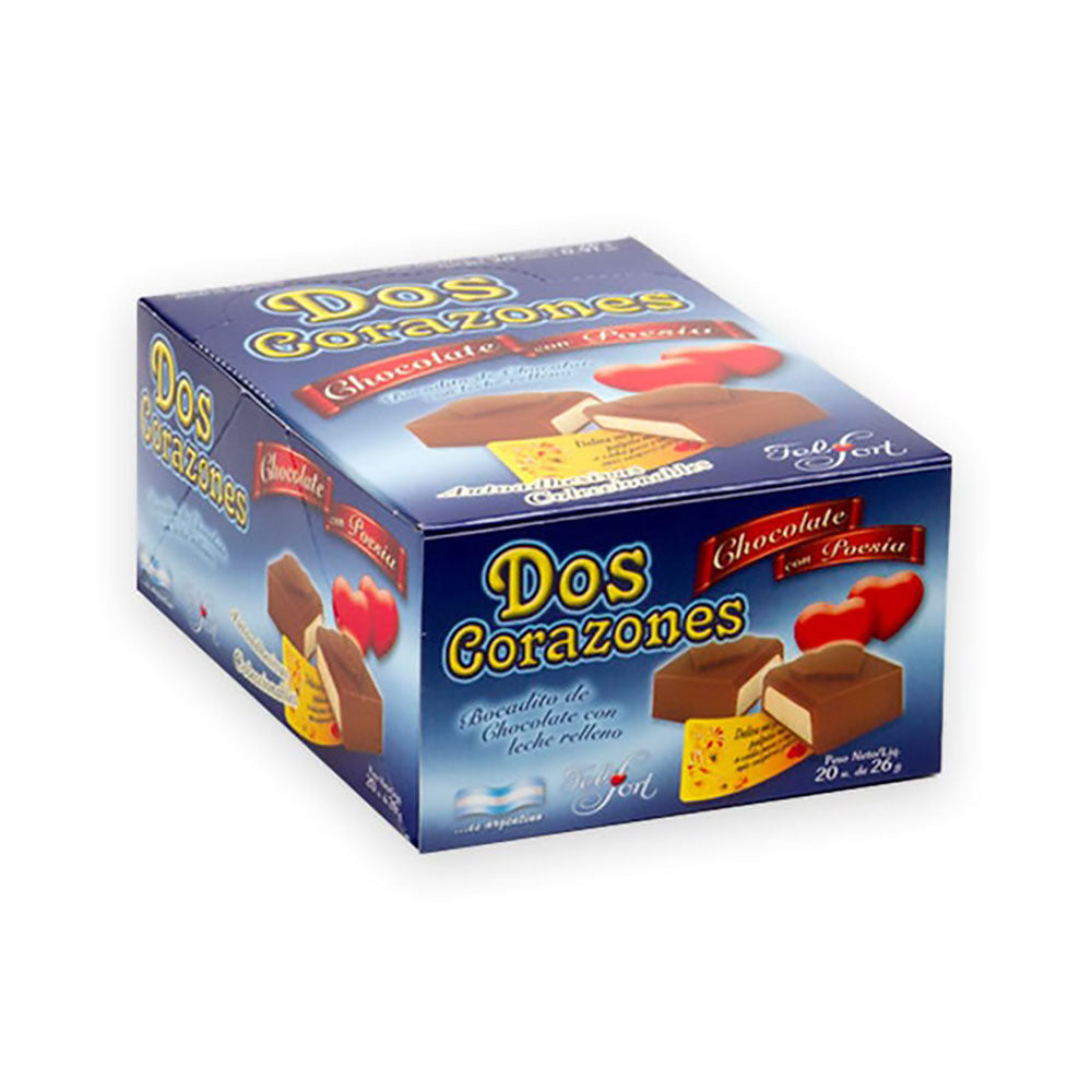 Felfort Dos Corazones Milk Chocolate with Poetry – Box of 20