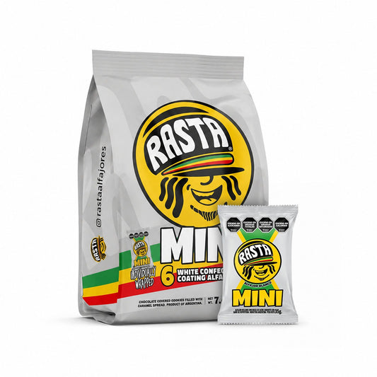 Rasta Mini White Alfajores with Dulce de Leche – 6 Pack