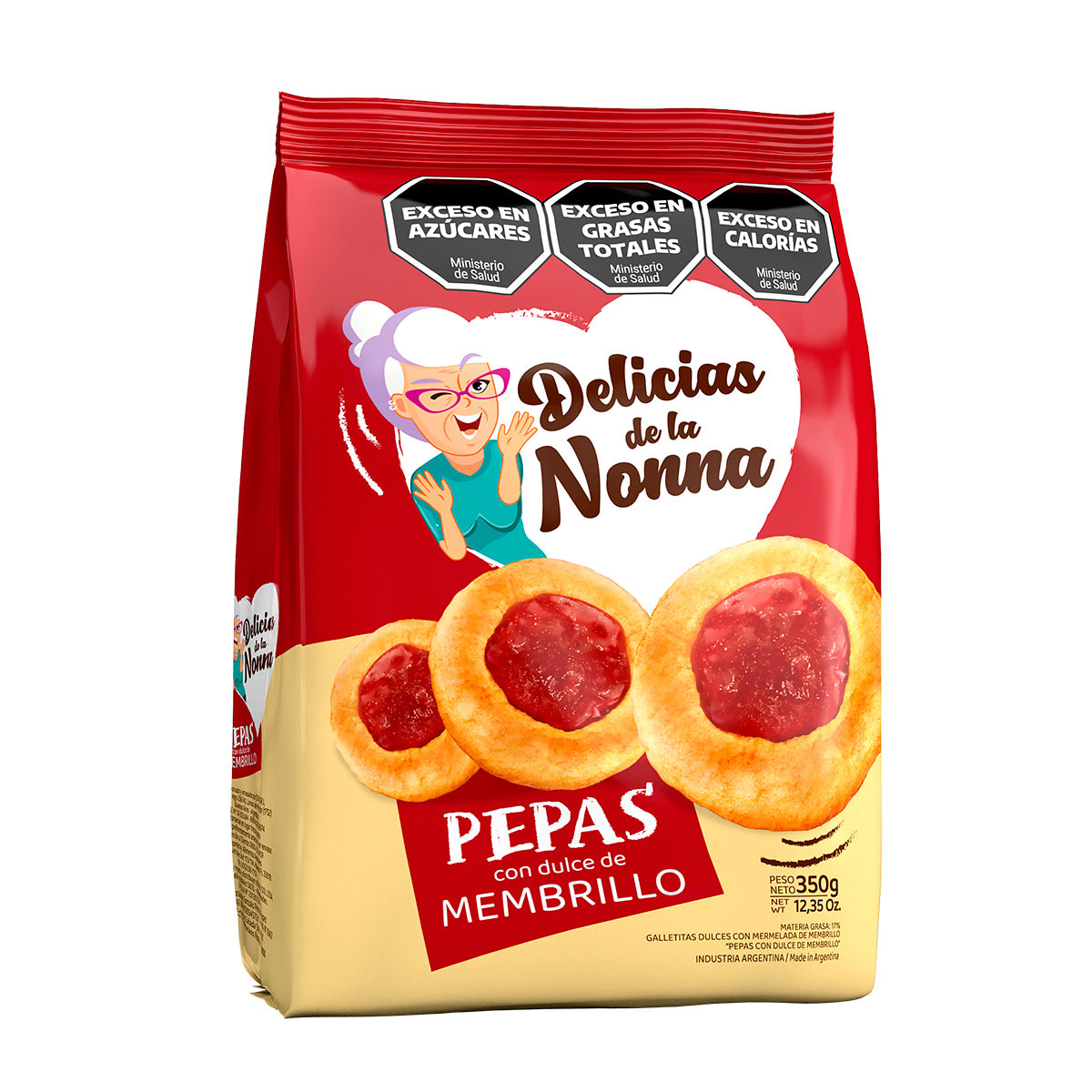 Delicias de la Nonna Pepas con Dulce de Membrillo – Quince Jelly Thumbprint Cookies, 350g
