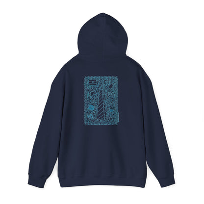Hoodie — Distressed Botanical Arrow Back Print