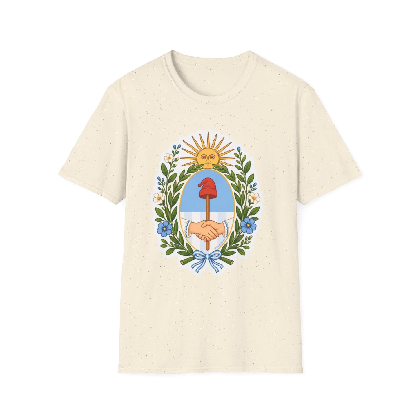 Sunrise Mushroom T-Shirt — Botanical Crest Design