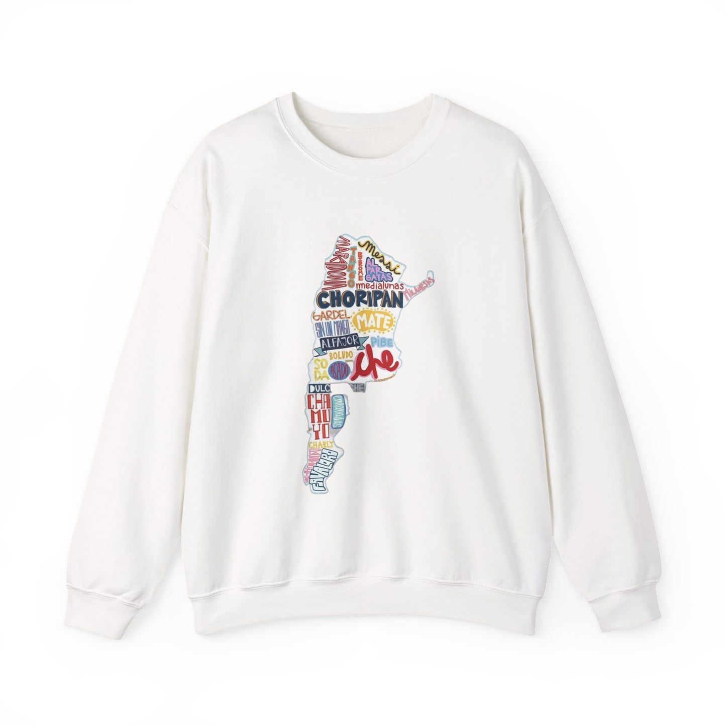 Argentina Word Map Sweatshirt – Buenos Aires Typography Crewneck