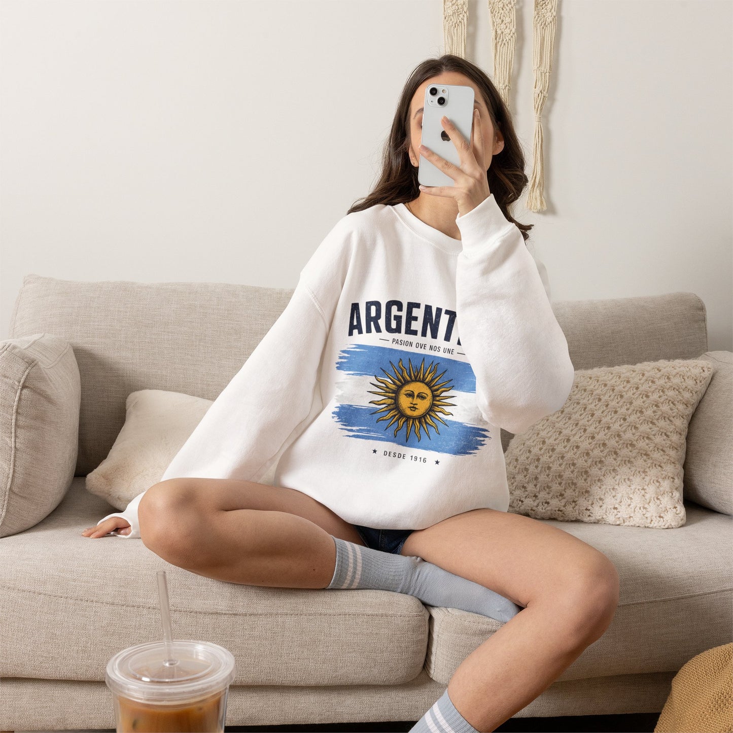 Argentina Sun Flag Crewneck Sweatshirt