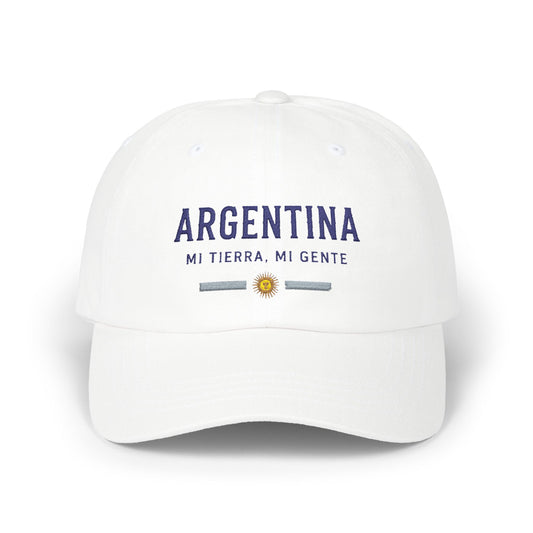 Argentina Dad Cap – "Argentina, Mi Tierra, Mi Gente" Embroidered Baseball Hat