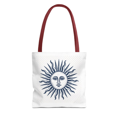 Sun Face Tote Bag - Vintage Celestial Canvas Carryall
