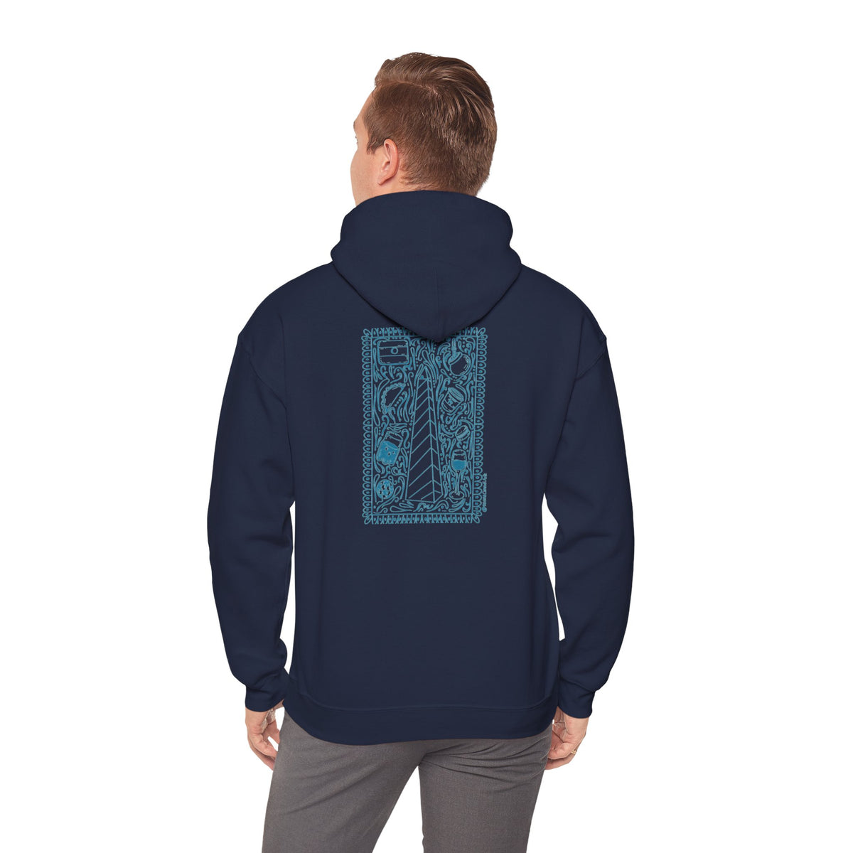 Hoodie — Distressed Botanical Arrow Back Print