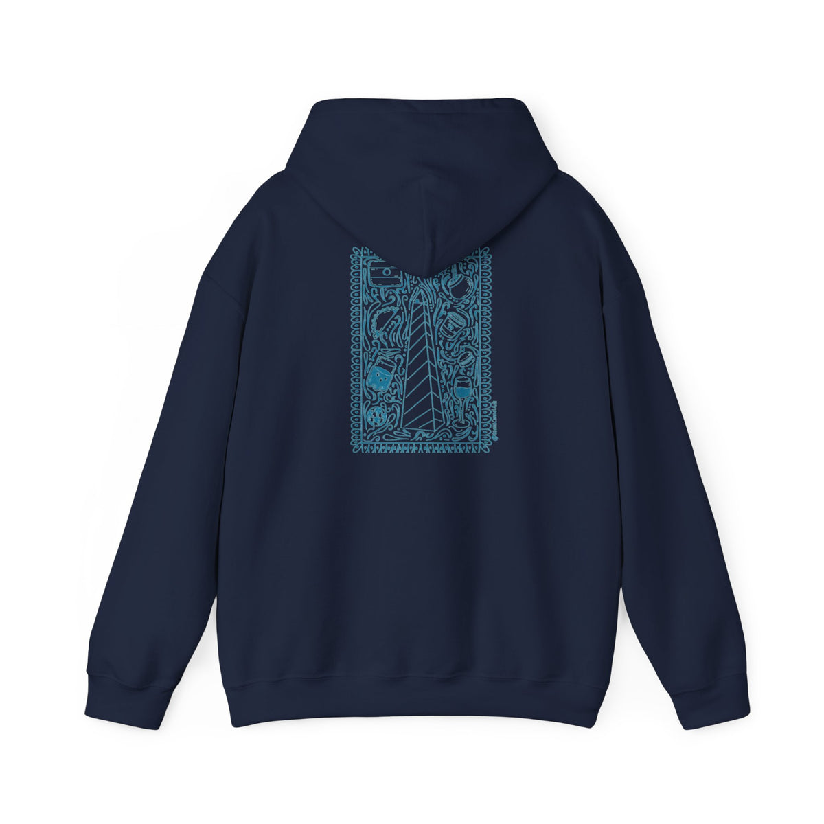 Hoodie — Distressed Botanical Arrow Back Print