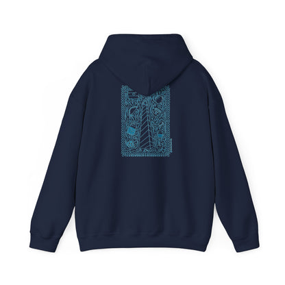 Hoodie — Distressed Botanical Arrow Back Print