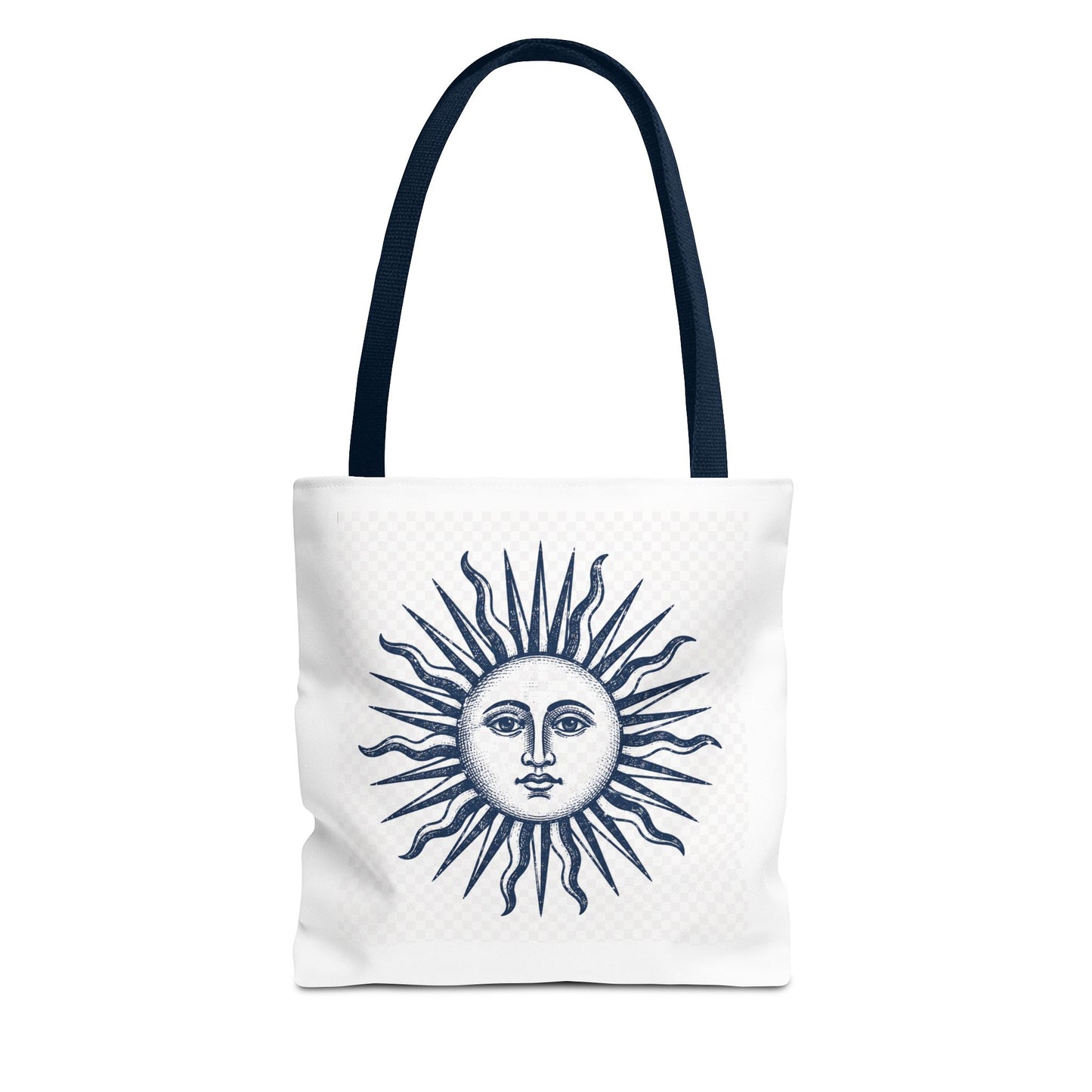 Sun Face Tote Bag - Vintage Celestial Canvas Carryall