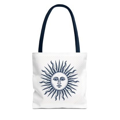 Sun Face Tote Bag - Vintage Celestial Canvas Carryall