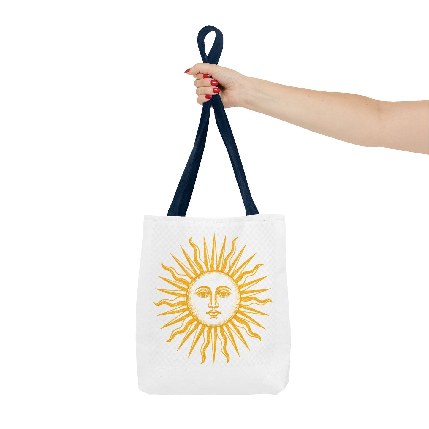 Sun Face Tote Bag — Boho Yellow Sunburst Beach & Everyday Shopper