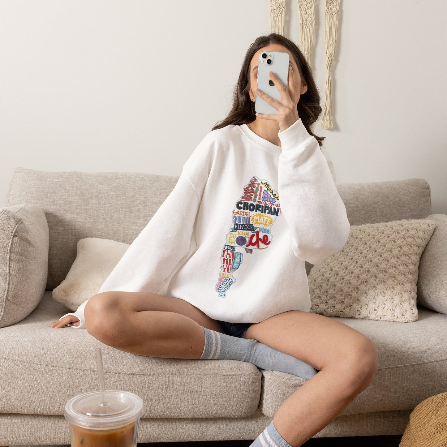 Argentina Word Map Sweatshirt – Buenos Aires Typography Crewneck