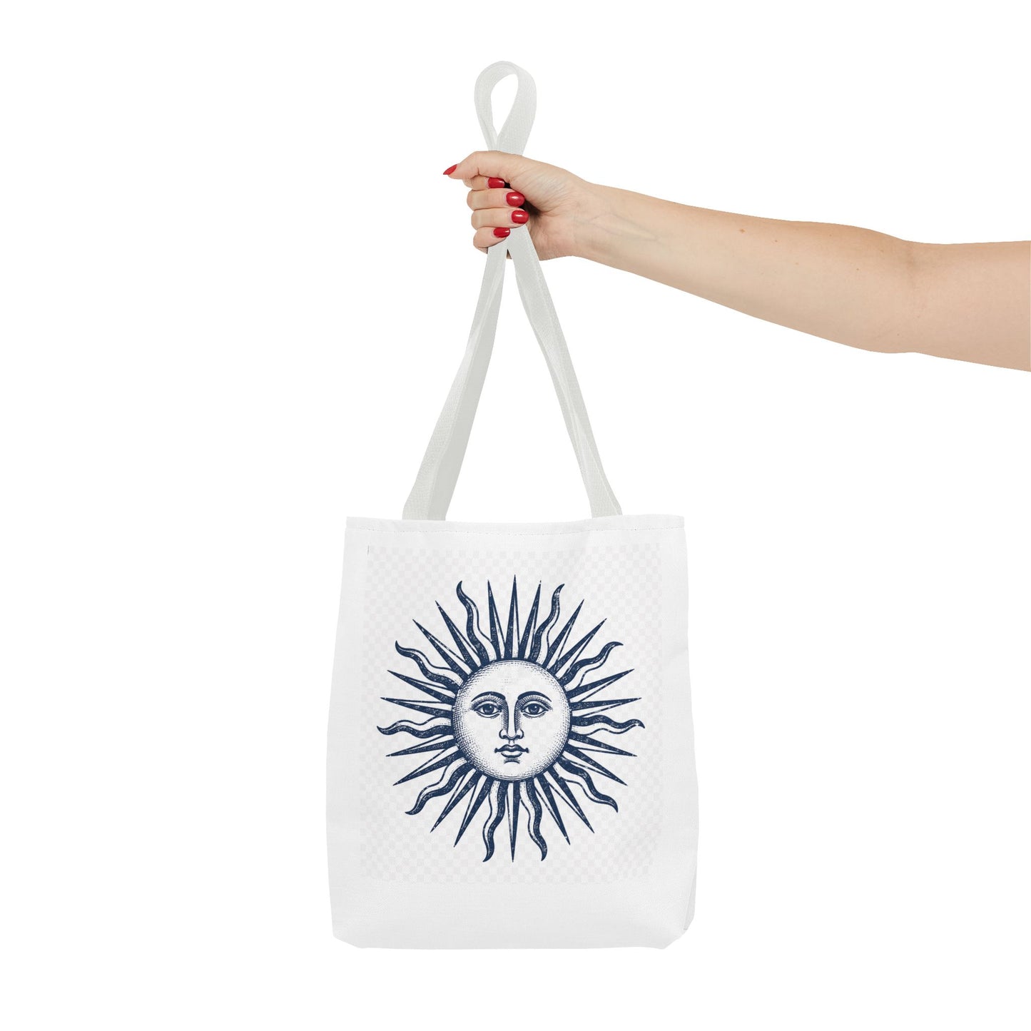 Sun Face Tote Bag - Vintage Celestial Canvas Carryall