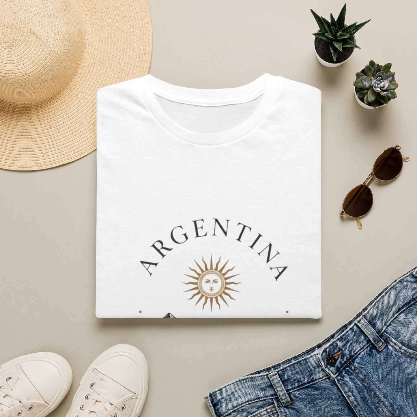 Argentina Sun & Andes T-Shirt — Vintage Travel Graphic Tee