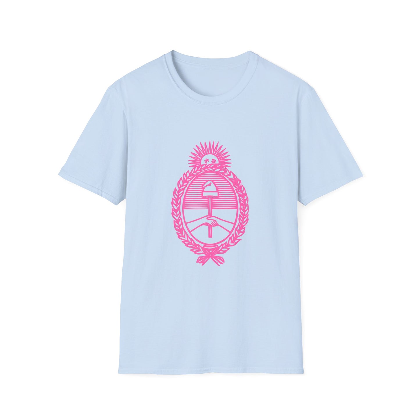 Pink Retro Crest T‑Shirt — Sunburst Emblem Graphic Tee