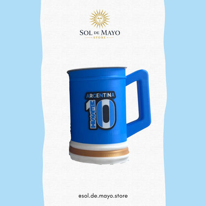 Argentine Soccer Beer Mug – 3D Printed with Aluminum Liner