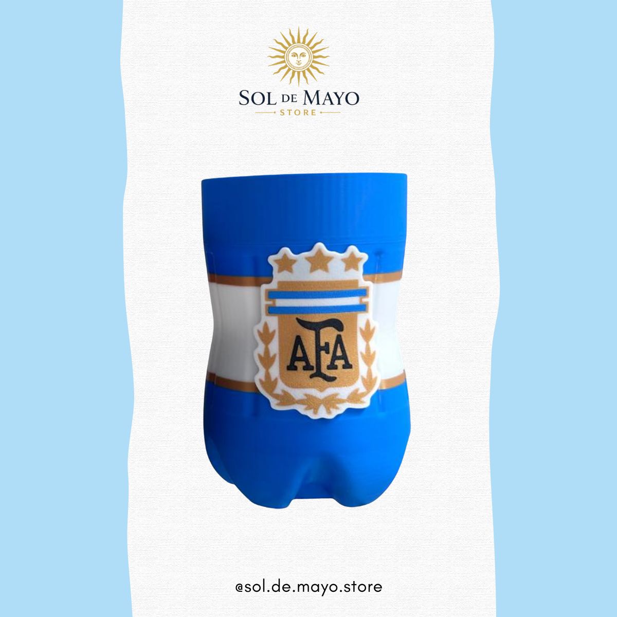 Argentine Soccer Beer Mug – 3D Printed with Aluminum Liner