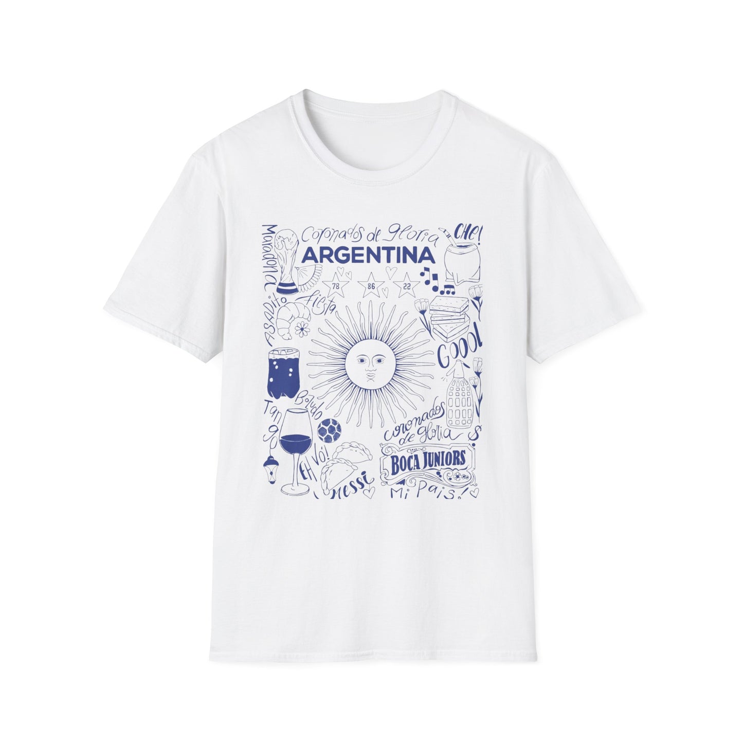 Argentina Sketch Graphic T-Shirt — Sun & Doodles Travel Tee