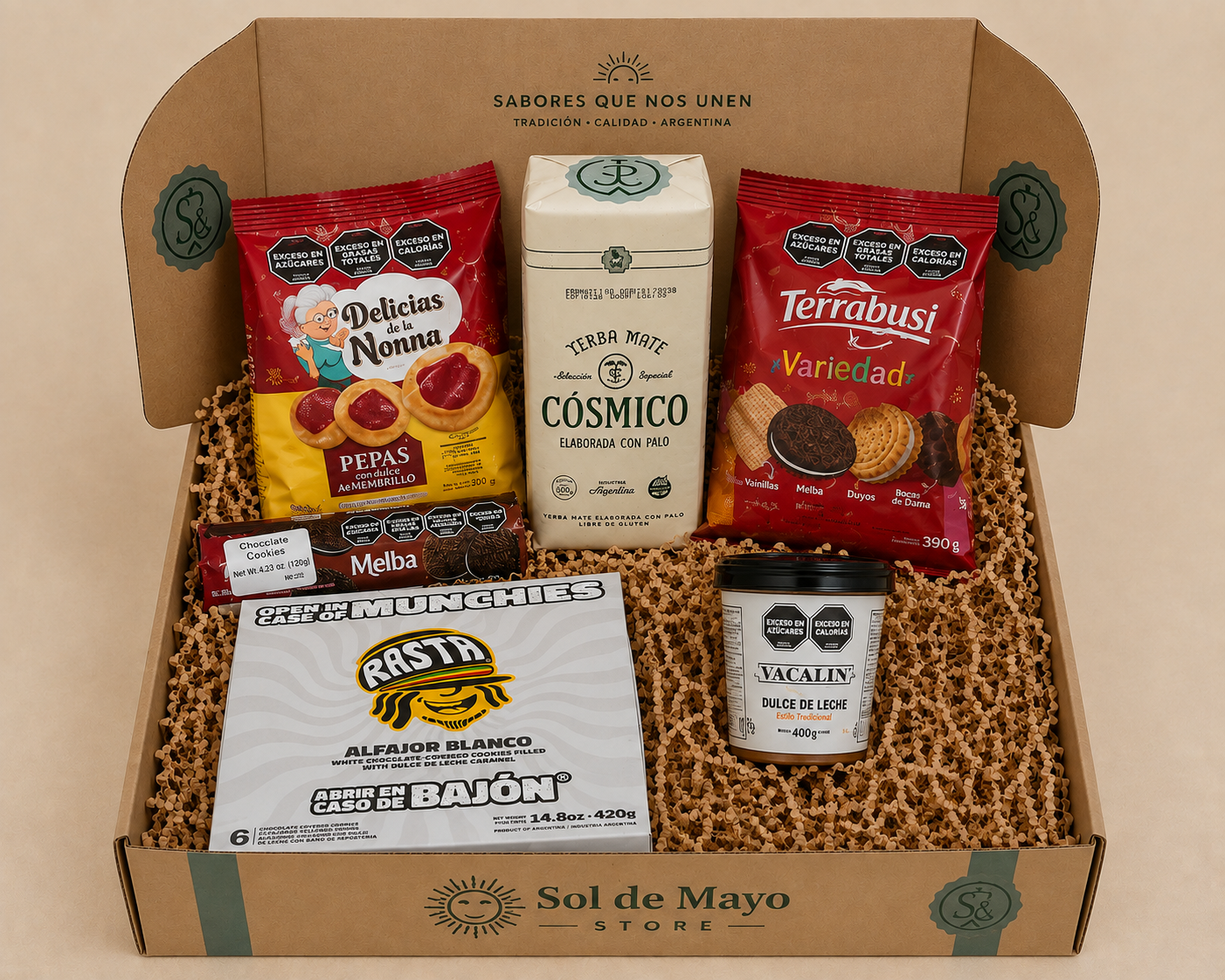 Authentic Argentine Snack & Yerba Mate Gift Box