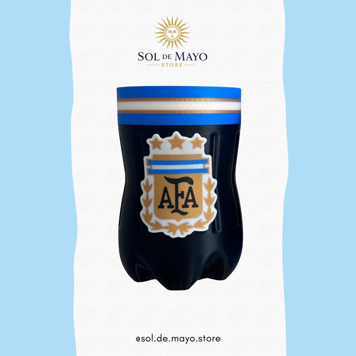 Argentine Soccer Beer Mug – 3D Printed with Aluminum Liner