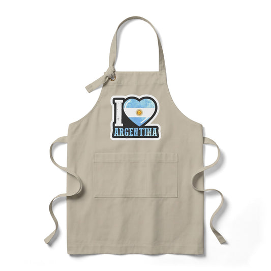 I Love Argentina Heart Graphic Cooking Apron