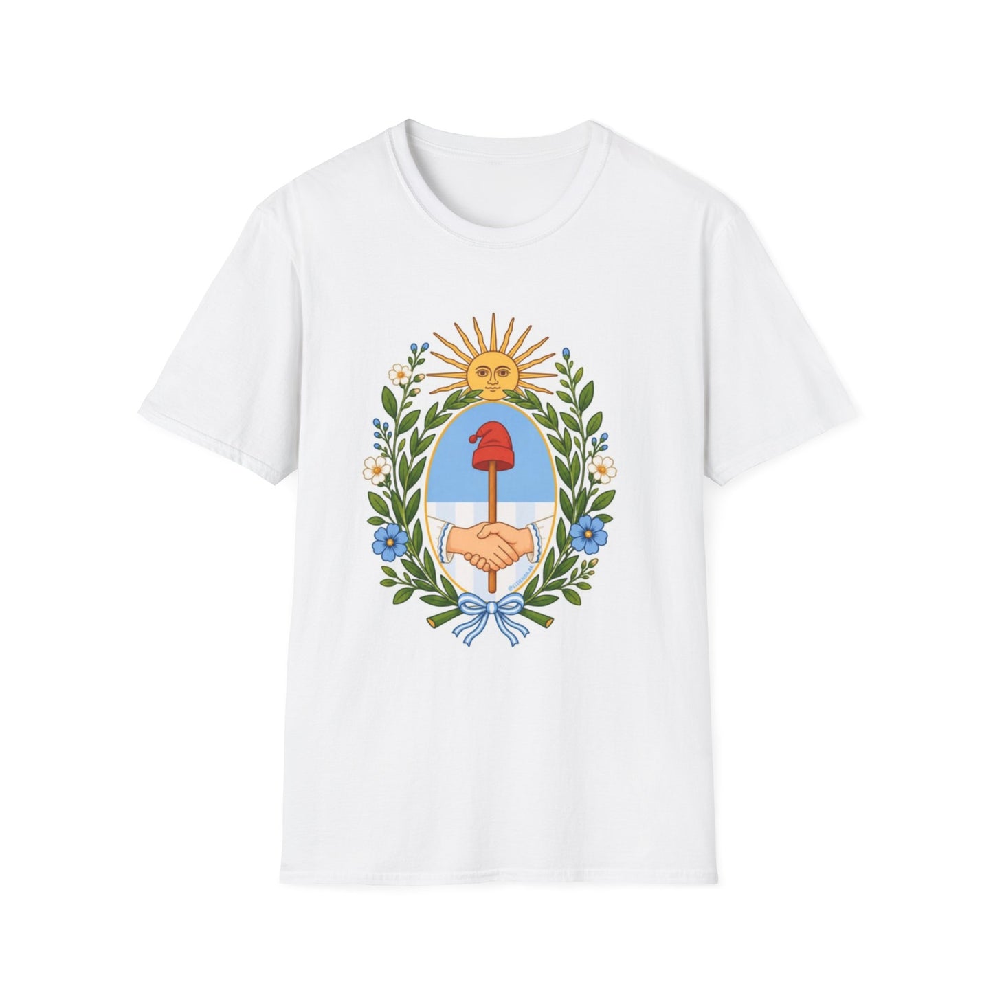 Sunrise Mushroom T-Shirt — Botanical Crest Design
