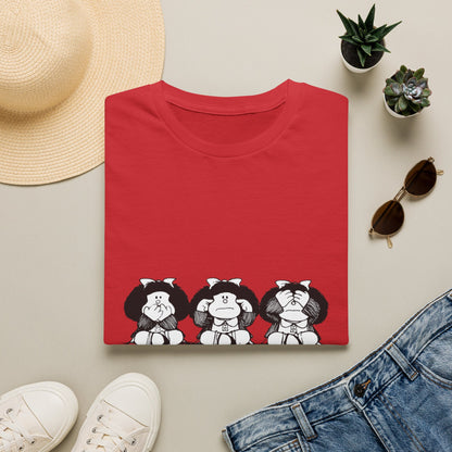 Cute Mafia Cats Graphic T-Shirt — Three Kitty See No Hear No Speak No Design