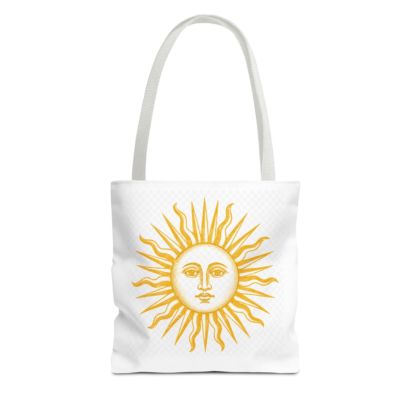 Sun Face Tote Bag — Boho Yellow Sunburst Beach & Everyday Shopper