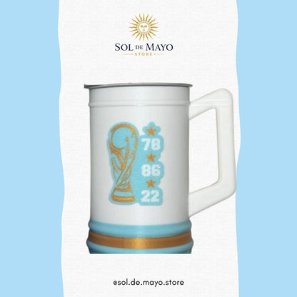 Argentine Soccer Beer Mug – 3D Printed with Aluminum Liner