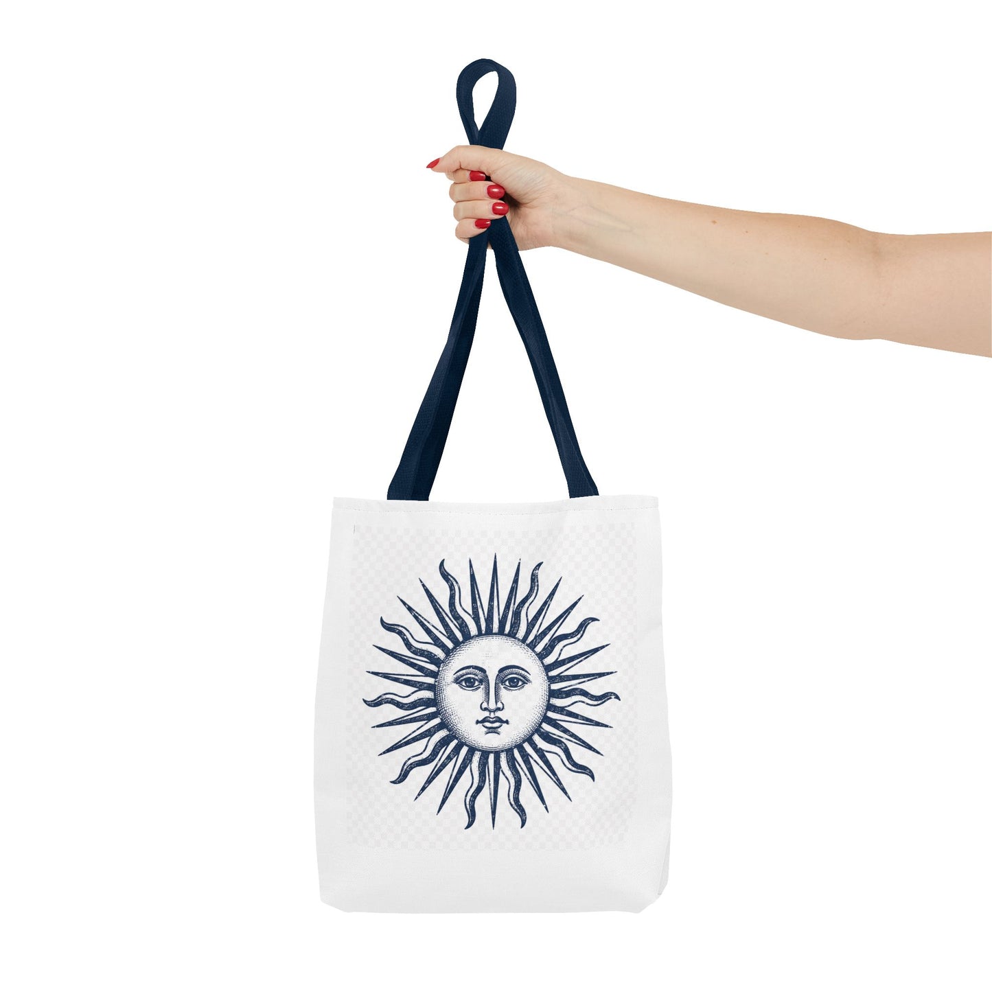 Sun Face Tote Bag - Vintage Celestial Canvas Carryall