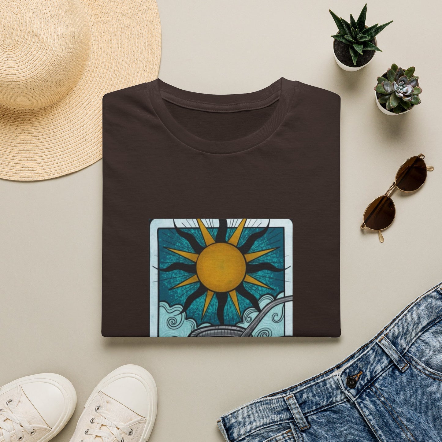 Sunrise Cafe T-Shirt — Coffee Tarot Style "Matecito" Graphic Tee