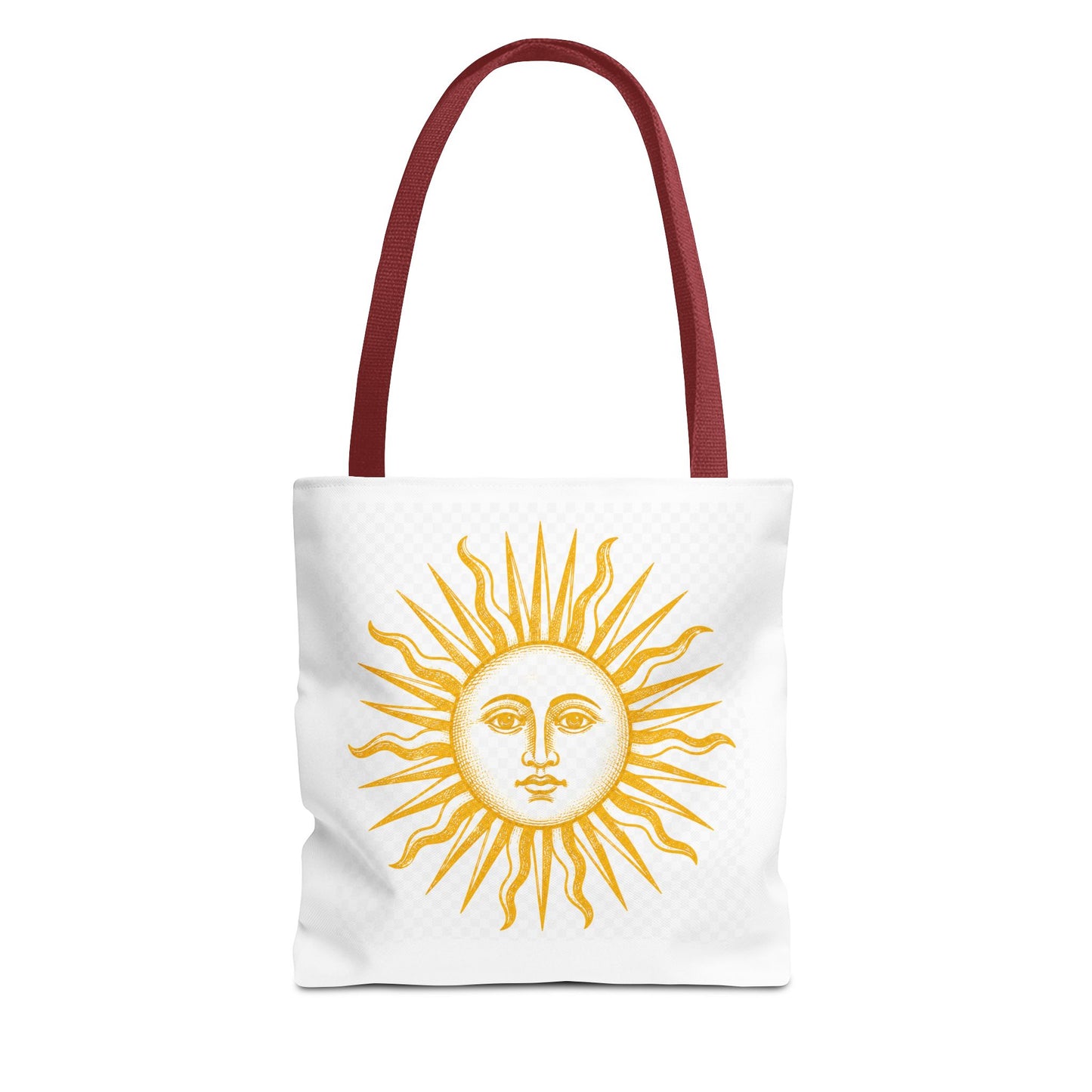 Sun Face Tote Bag — Boho Yellow Sunburst Beach & Everyday Shopper