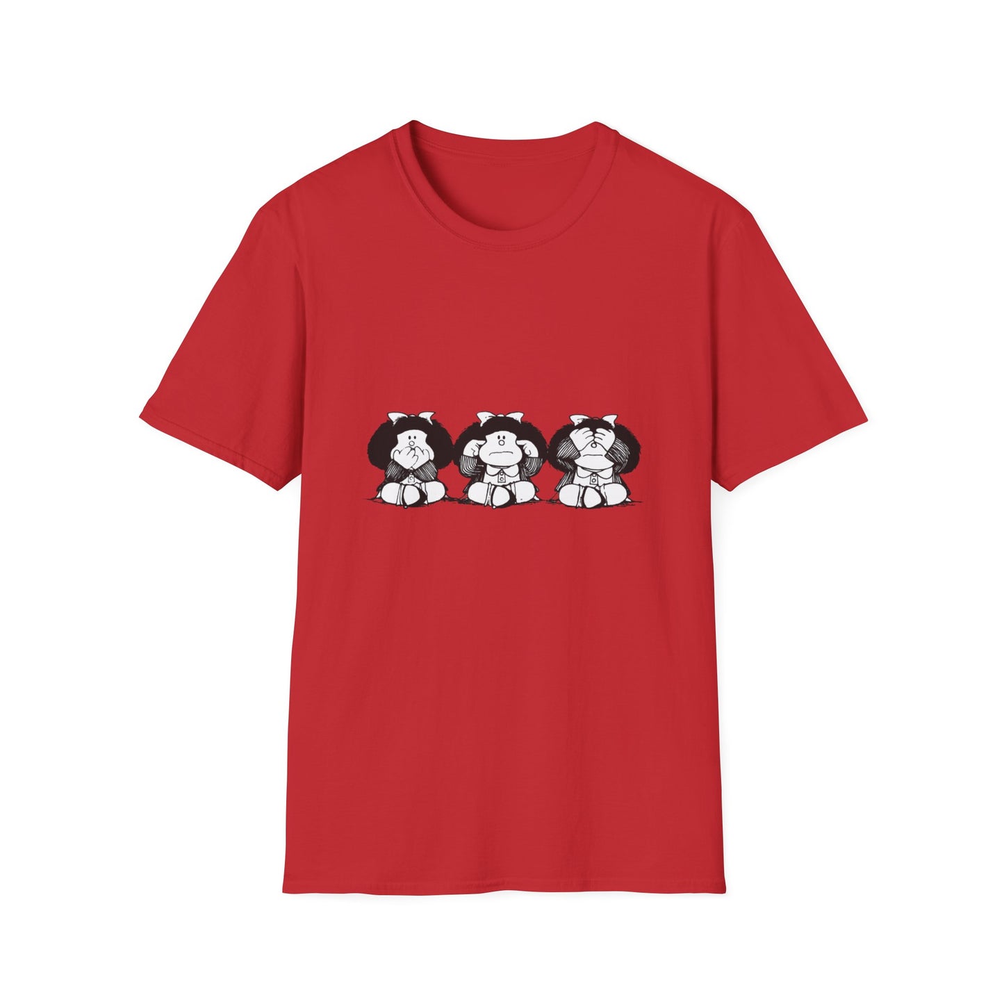 Cute Mafia Cats Graphic T-Shirt — Three Kitty See No Hear No Speak No Design
