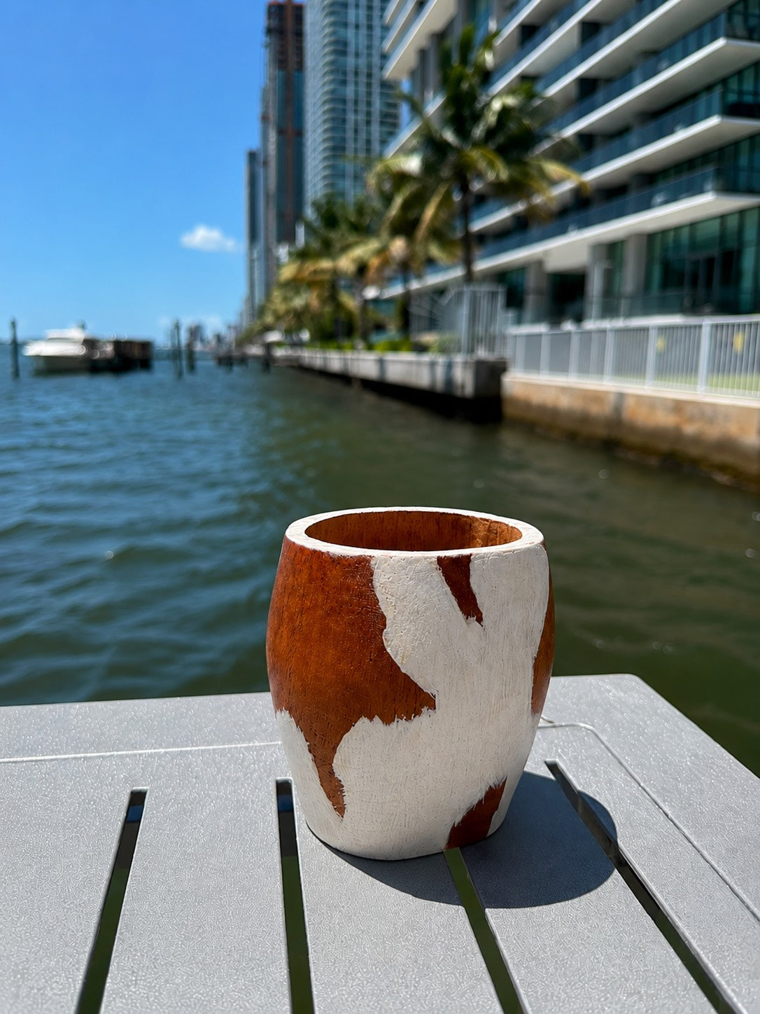 Mate Ranchero – Rustic Hand-Painted Cowhide Mate Gourd