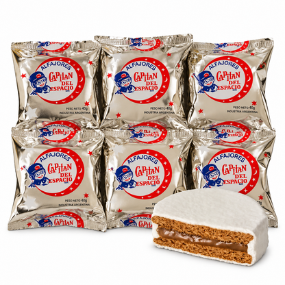 Capitán del Espacio White Sugar-Coated Alfajores – 6 Pack