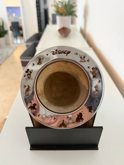Mate Imperial Disney – Black Leather Gourd with Engraved Disney Characters Rim (Edición Especial)