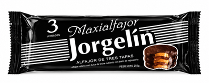 Jorgelín Chocolate Maxialfajor Triple - Pack of 3– 3 oz (85g)