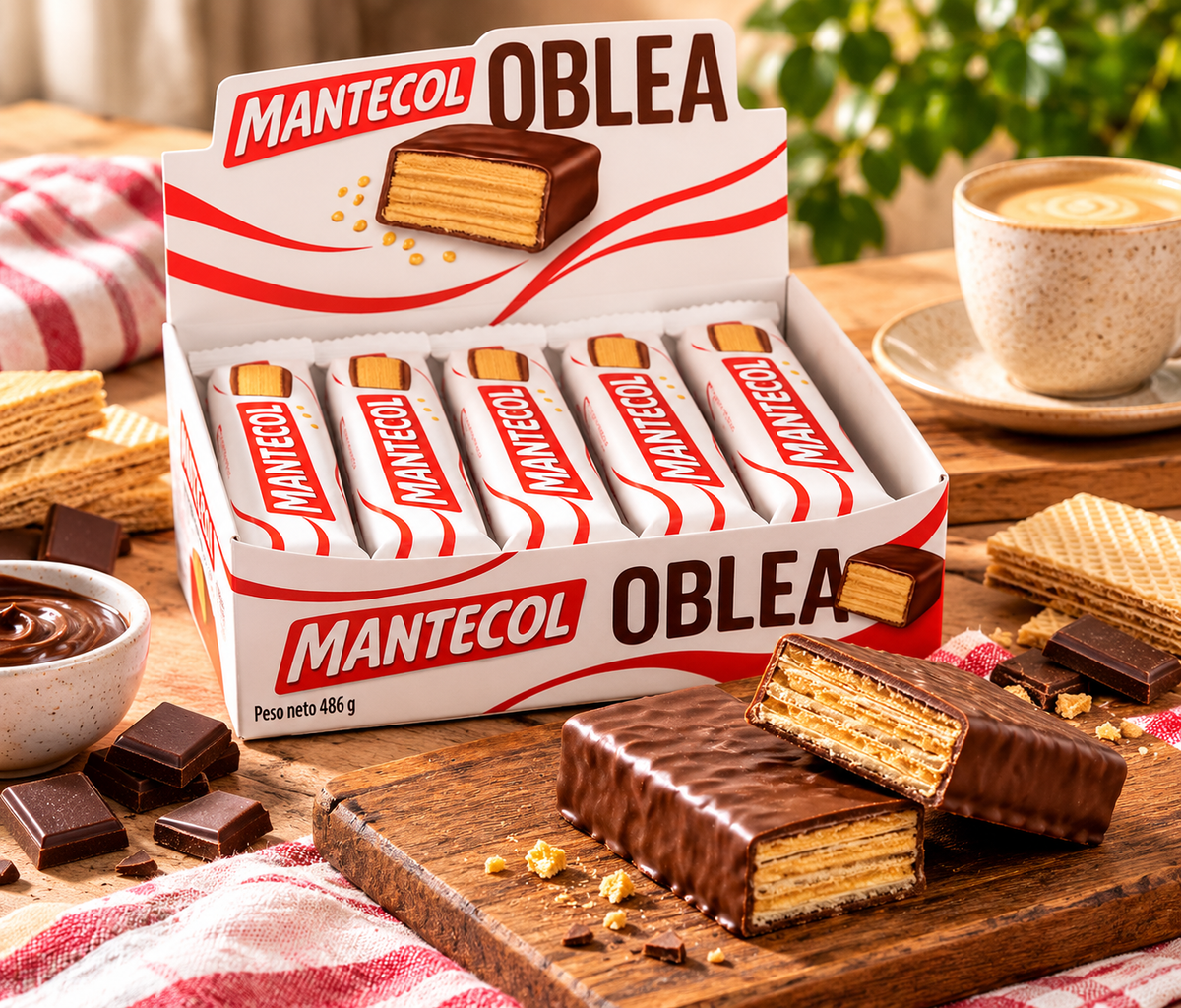 Mantecol Oblea Chocolate-Covered Wafer Bars – Box
