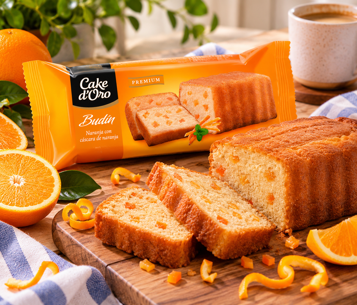 Cake d’Oro Orange Budín with Orange Peel – 250 g