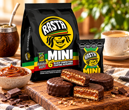Rasta Mini Black Alfajores with Dulce de Leche – 6 Pack