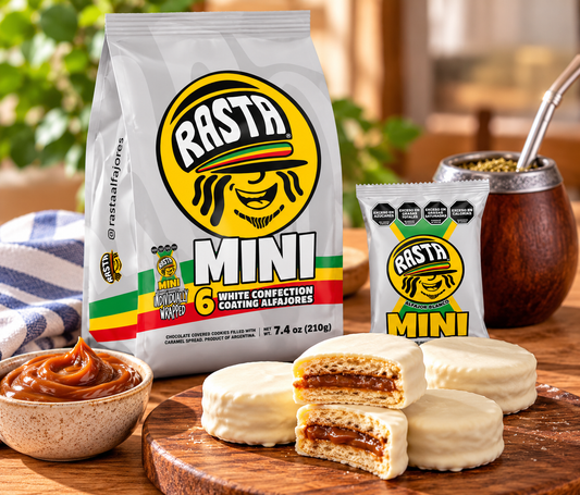 Rasta Mini White Alfajores with Dulce de Leche – 6 Pack