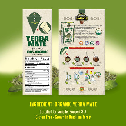 Mapuche 100% Organic Pure Leaf Yerba Mate (14.1 oz / 400g)