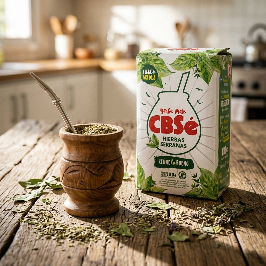 Packaged yerba mate — Rustic Herbal Ritual | Generated by Modelize