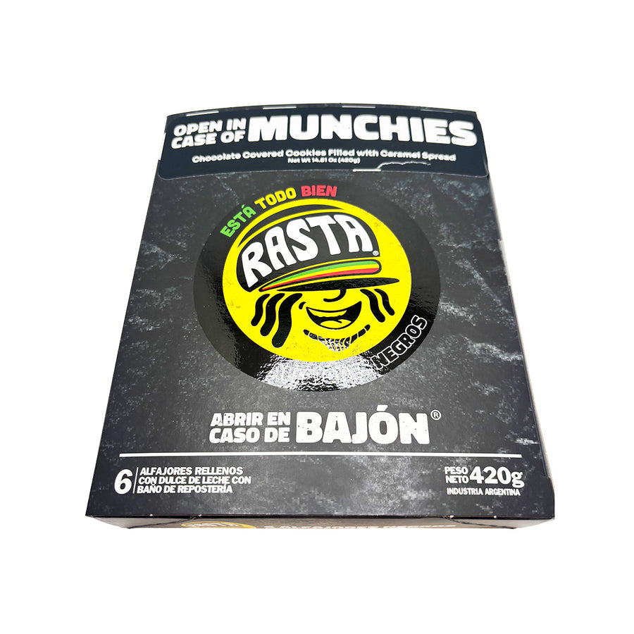 Caja de Alfajores Rasta de Chocolate Negro (Paquete de 6) – 14.81 oz (420g)